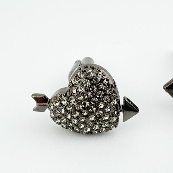 Pave Heart‎ Arrow Cufflinks - Picture 7 of 10